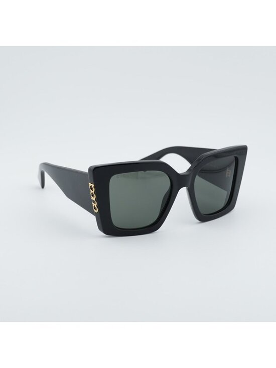 Gucci GG2039S 001 Sunglasses Black Butterfly Frame, Grey Lenses main image 5